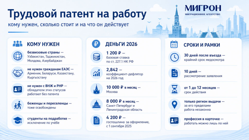 Трудовой патент на работу инфографика