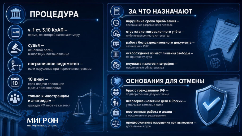 Административное выдворение инфографика