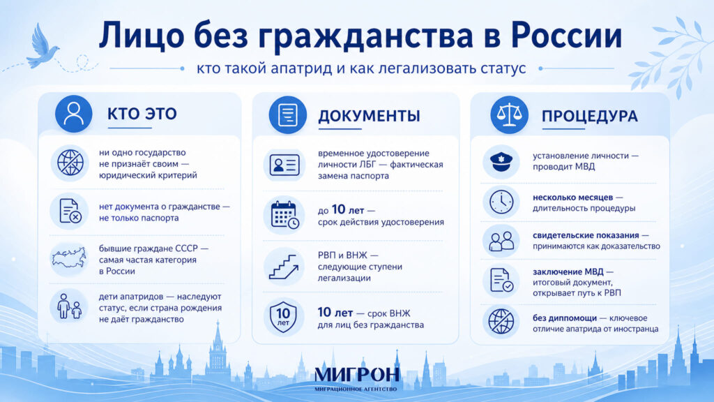 Лицо без гражданства в РФ инфографика